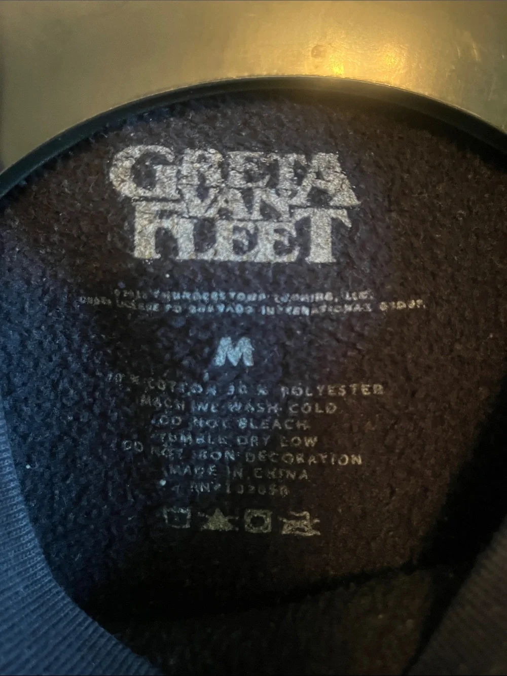 Greta Van Fleet Navy Graphic Crewneck Sweatshirt from 2022 Tour-size M